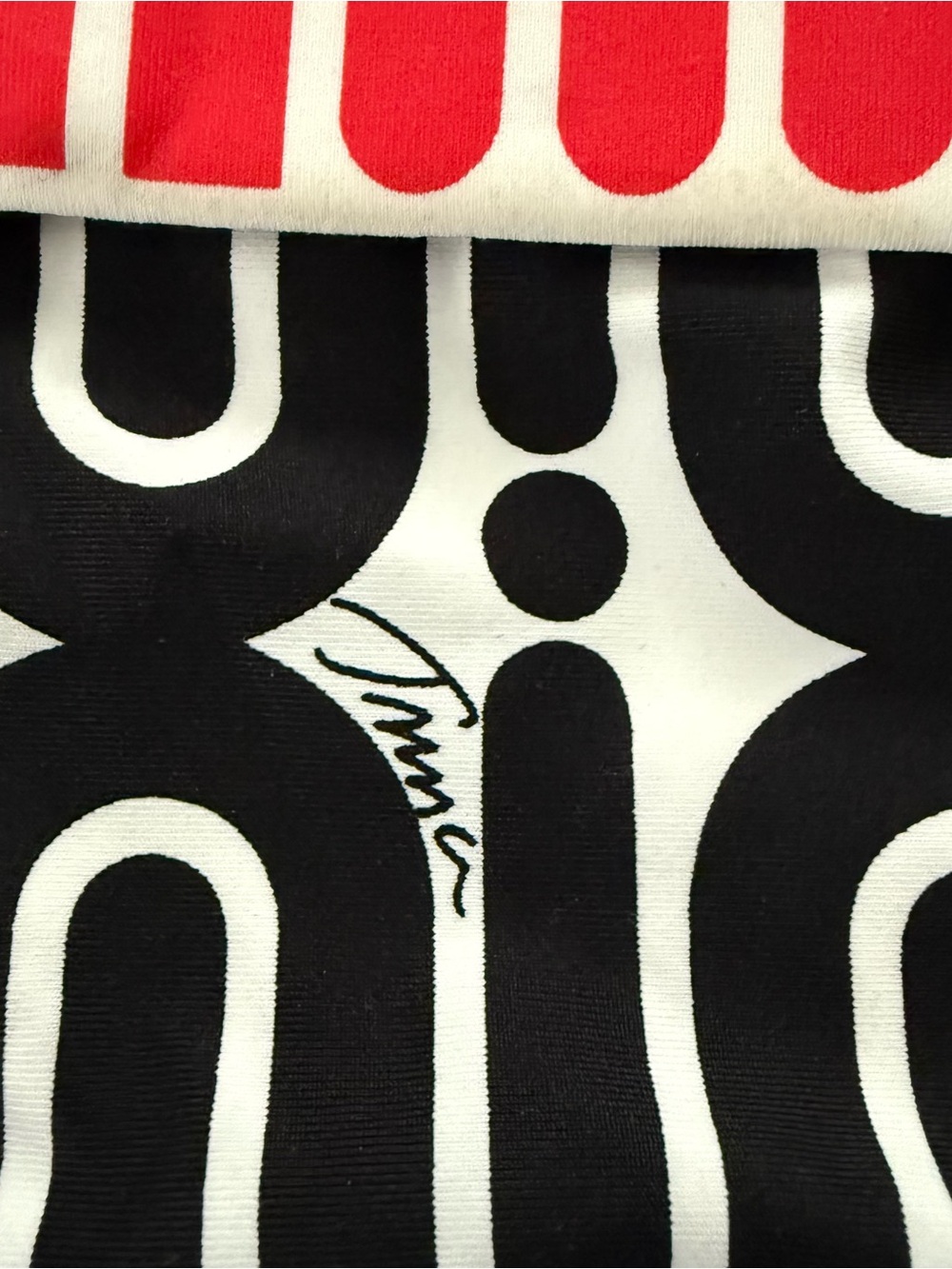 Trina Turk Mod Maze Black White Red Geometric Bikini Bandeau Belted Retro 10 NWT - Picture 8 of 10